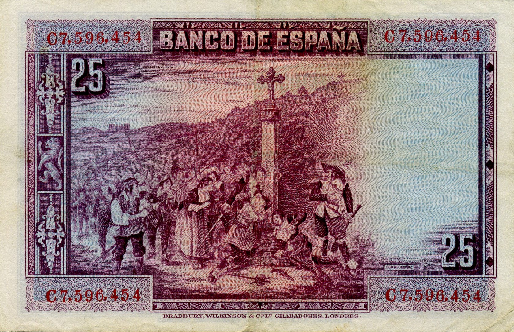 25 песо 1928 года. Кальдерон де ла Барка. Испания. Реверс. Реферат Рефератович.