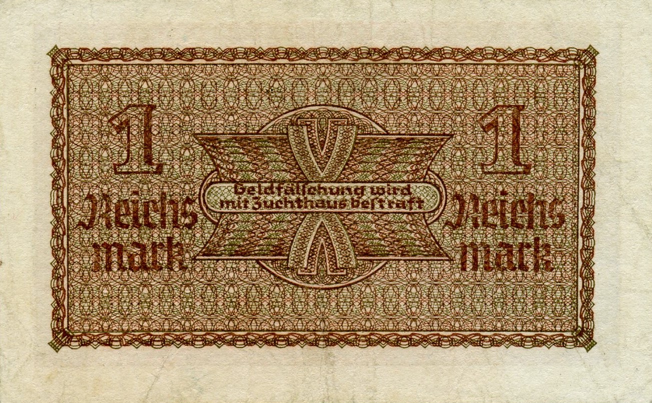 1 марка 1939-1945 годов. Реверс. Реферат Рефератович.