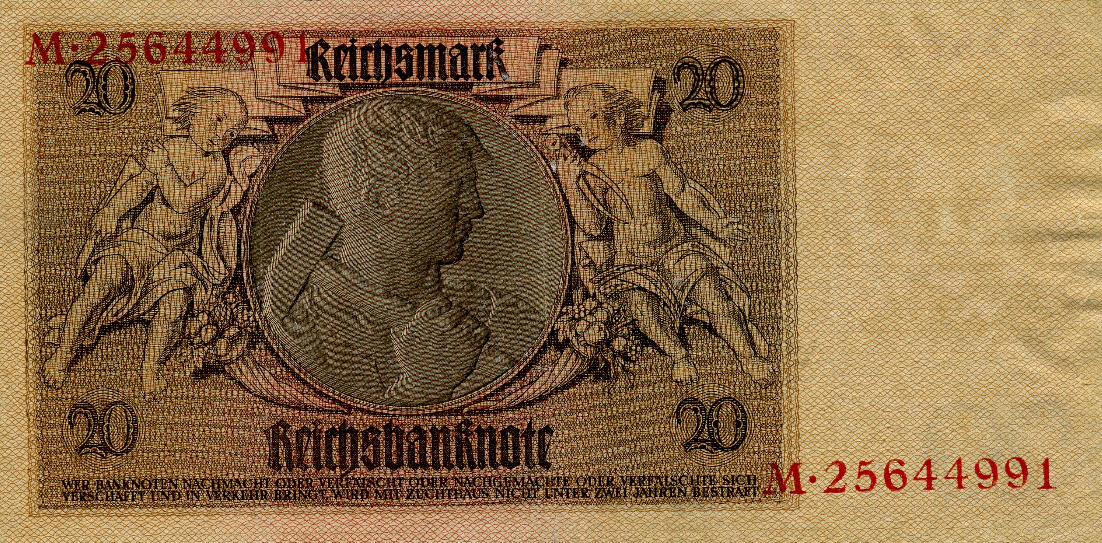 20 марок 1929 года. Реверс. Реферат Рефератович.
