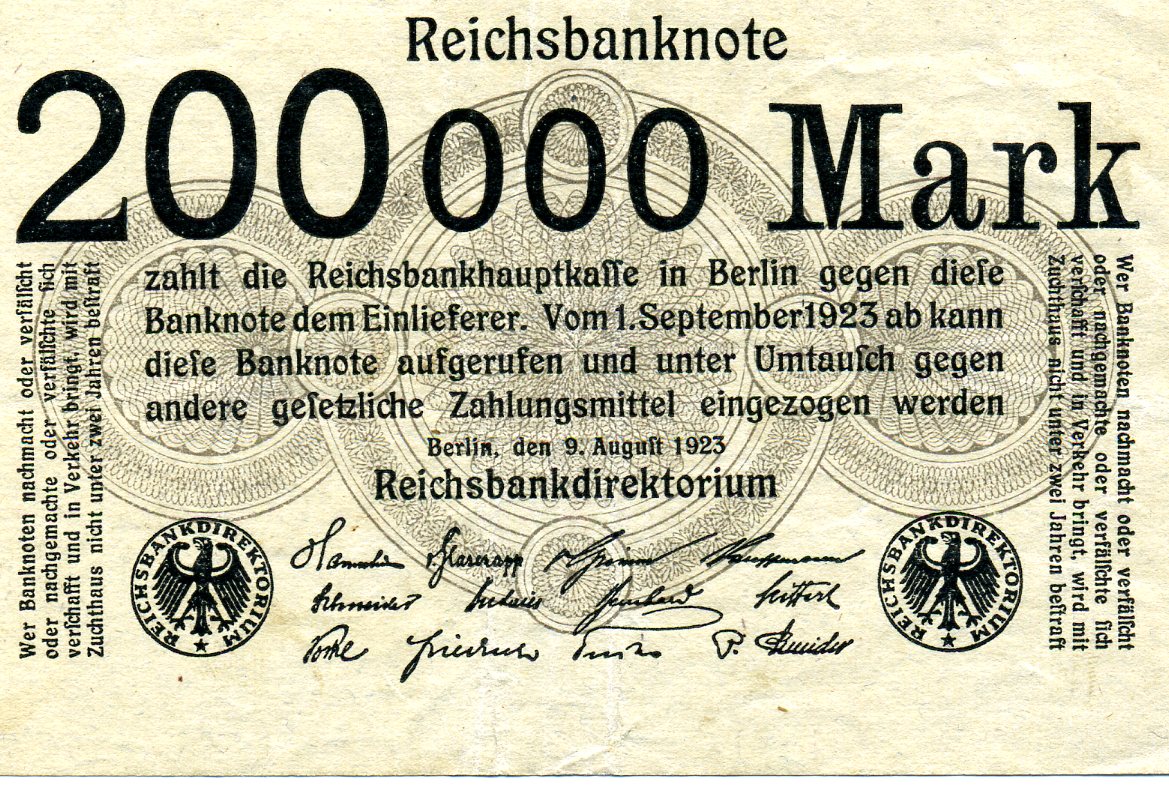 200000 марок 9 августа 1923 года. Реферат Рефератович.